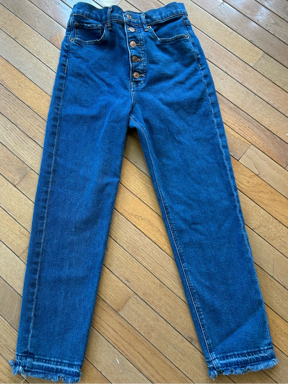 Express Mom super high rise jeans